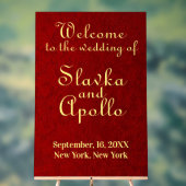 パーソナライズされた王室のVelvet結婚 Welcome Sign アクリルサイン (ニュートラル)