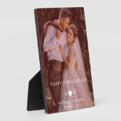 パーソナライズされた現代の記念日記念品 フォトプラーク (側面)