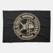 パーソナライズされた理容師ショップスカルロカビリーサロン キッチンタオル (横)