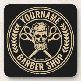パーソナライズされた理容師ショップスカルロカビリーサロン コースター