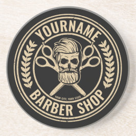 パーソナライズされた理容師ショップスカルロカビリーサロン コースター