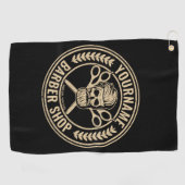 パーソナライズされた理容師ショップスカルロカビリーサロン ゴルフタオル (横)