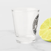 パーソナライズされた理容師ショップスカルロカビリーサロン ショットグラス (左)