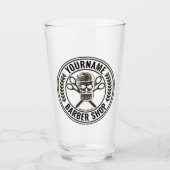 パーソナライズされた理容師ショップスカルロカビリーサロン タンブラーグラス (正面)