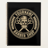 パーソナライズされた理容師ショップスカルロカビリーサロン プランナー手帳 (正面)