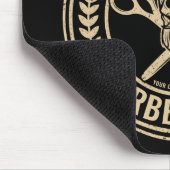 パーソナライズされた理容師ショップスカルロカビリーサロン マウスパッド (コーナー)