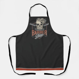 パーソナライズされた理容師ショップヒップスタースカルとラザーズ エプロン