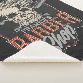 パーソナライズされた理容師ショップヒップスタースカルとラザーズ シェルパブランケット (3/4)