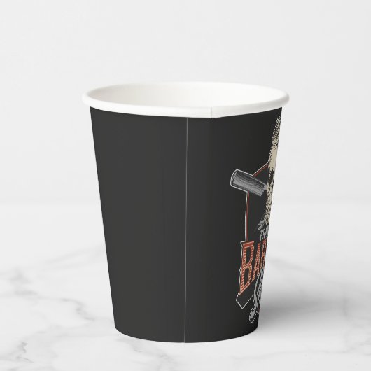 パーソナライズされた理容師ショップヒップスタースカルとラザーズ 紙コップ (右)