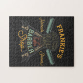 パーソナライズされた理容師ショップレトロヘアカットひげそり ジグソーパズル (横)