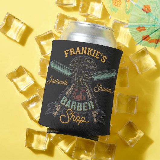 パーソナライズされた理容師ショップレトロヘアカットひげそり 缶クーラー (インサイチュ 夏)
