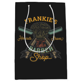 パーソナライズされた理容院 レトロなヘアカット シェーブ ミディアムペーパーバッグ