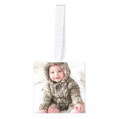 パーソナライズされた生まれたばかりのベビー キューブオーナメント (正面)