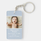 パーソナライズされた生まれたばかりの写真 キーホルダー (裏面)