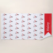 パーソナライズされた生まれ体操選手になる ビーチタオル (正面)