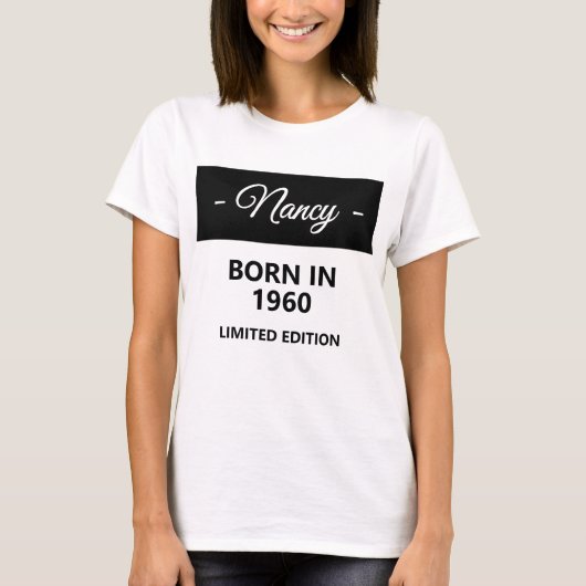 パーソナライズされた生まれ1960年誕生日 Tシャツ (正面)