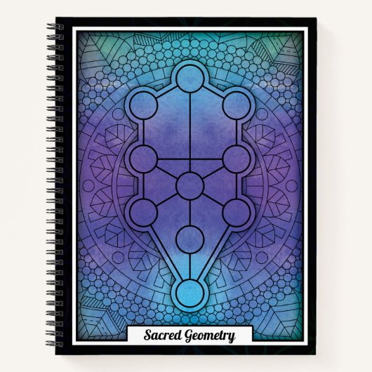 パーソナライズされた生命の神聖な幾何学 ノートブック (正面)