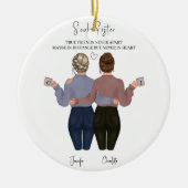 パーソナライズされた用水色セラミックオーナメント最高の セラミックオーナメント (正面)