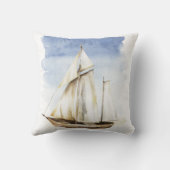 パーソナライズされた男の子の航海の贈り物 クッション (裏面)