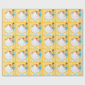 パーソナライズされた男の赤ちゃんフォトラッピング紙 ラッピングペーパー (フラット)