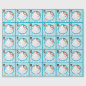 パーソナライズされた男の赤ちゃんフォトラッピング紙 ラッピングペーパー (フラット)