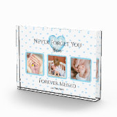 パーソナライズされた男の赤ちゃんメモリアルフォトブロック フォトブロック (右)