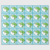 パーソナライズされた男の赤ちゃん包装紙 ラッピングペーパー (フラット)