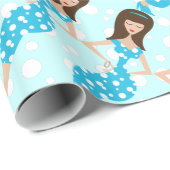 パーソナライズされた男の赤ちゃん包装紙 ラッピングペーパー (ロールコーナー)