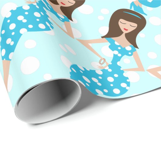 パーソナライズされた男の赤ちゃん包装紙 ラッピングペーパー (ロールコーナー)