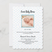 パーソナライズされた男の赤ちゃん葬儀招待状 案内状 (正面)