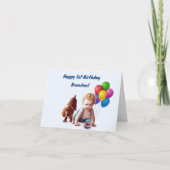 パーソナライズされた男の赤ちゃん誕生日カード カード (正面)