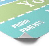 パーソナライズされた男の赤ちゃん誕生統計ポスター ポスター (角)