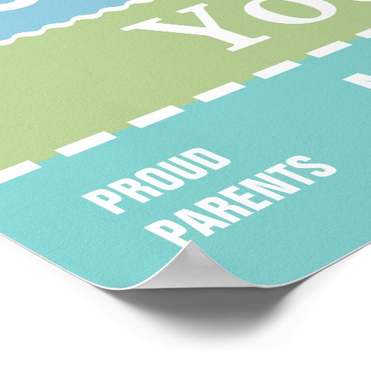 パーソナライズされた男の赤ちゃん誕生統計ポスター ポスター (角)