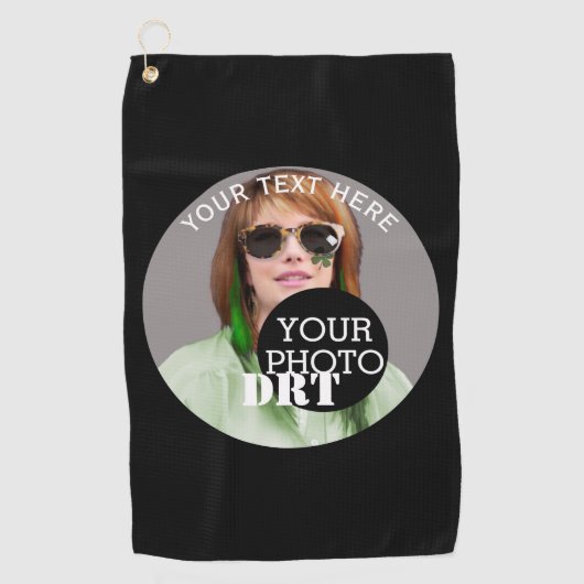 パーソナライズされた画像をモノグラム化 ゴルフタオル (正面)