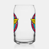 パーソナライズされた疑問に思女 |円と星のロゴ ガラス缶 (左)