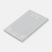 パーソナライズされた白い縁取り牡丹縁ど ポストイット (アングル)