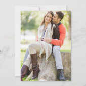 パーソナライズされた白い花婚約パーティ 招待状 (裏面)