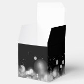 パーソナライズされた白と黒のボケ フェイバーボックス (オープン)