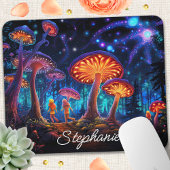 パーソナライズされた白熱［赤熱］光を放つ茸 マウスパッド