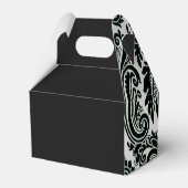 パーソナライズされた白黒および金ゴールド（紋章の）フラ・ダ・リ フェイバーボックス (裏面サイド)