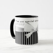 パーソナライズされた白黒ストライプパパあなたが特別である マグカップ (正面左)