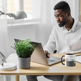 パーソナライズされた白黒ストライプパパあなたが特別である マグカップ