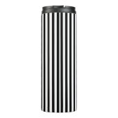 パーソナライズされた白黒ノートのハートストライプ タンブラー (裏面)