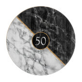 パーソナライズされた白黒フェイク大理石切削ボード カッティングボード (正面)