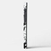 パーソナライズされた白黒フローラ Case-Mate iPhoneケース (裏面 / 左)