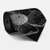 パーソナライズされた白黒ラインア結婚ート ネクタイ (ロール)