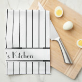 パーソナライズされた白黒型 キッチンタオル (四つ折り)