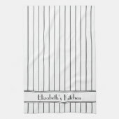 パーソナライズされた白黒型 キッチンタオル (縦)