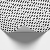 パーソナライズされた白黒水玉模様 ラッピングペーパー (角)