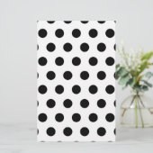 パーソナライズされた白黒水玉模様 便箋 (スタンド正面)